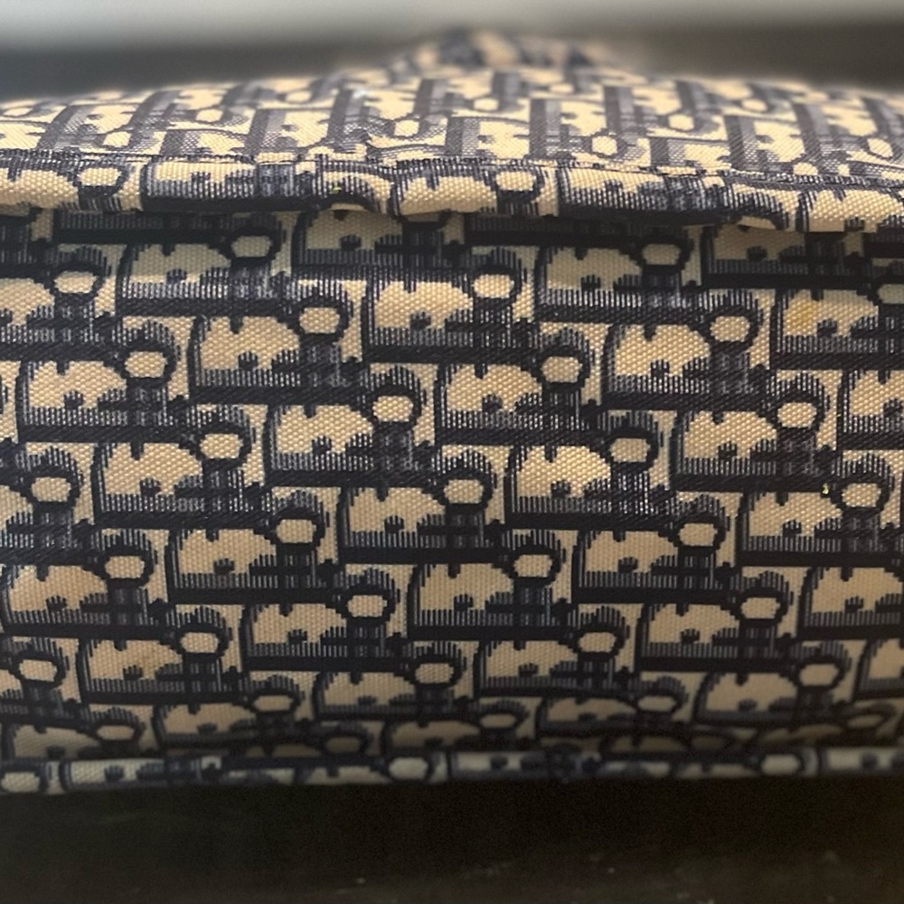 Navy and Beige Patterned Tote -COPY